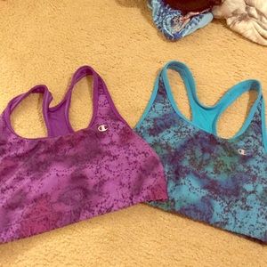 TWO champion sports bras